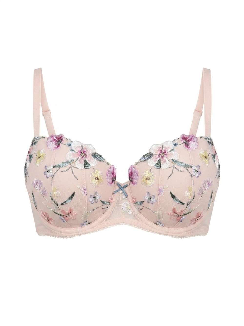 Victoria's Secret Pink Floral Embroidered Balconette Bra